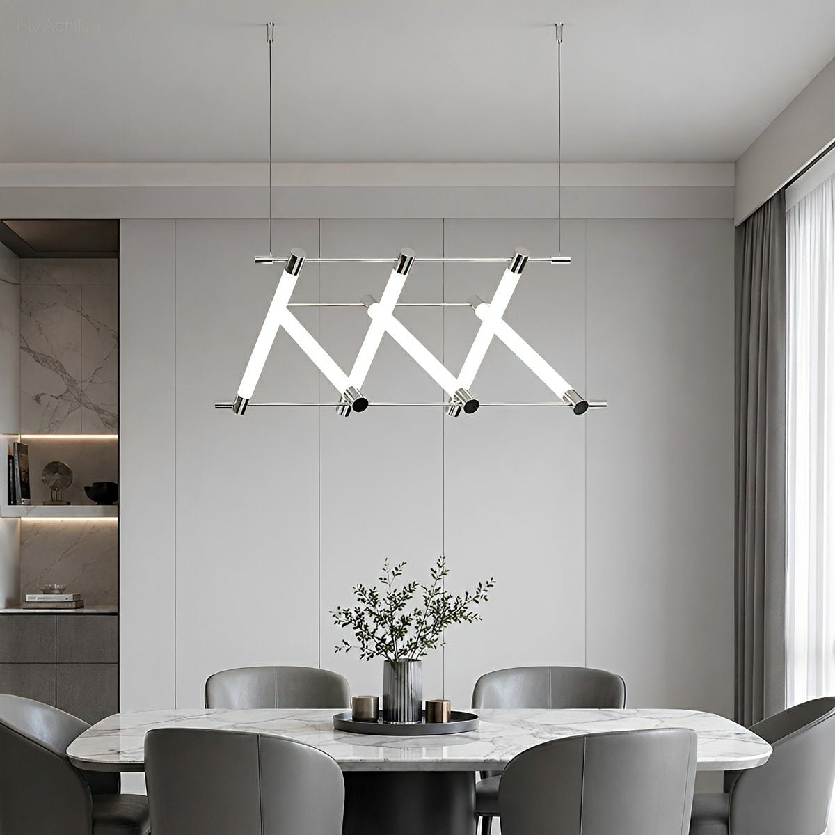 Modern Minimalist Fishbone Light Combination Bar Chandelier - Flyachilles
