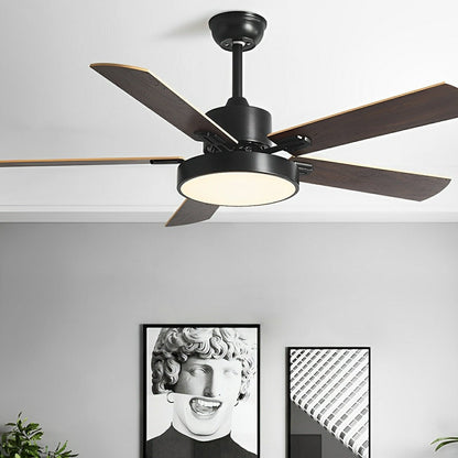 Modern Minimalist Five - leaf Frequency Conversion Ceiling Fan - Flyachilles