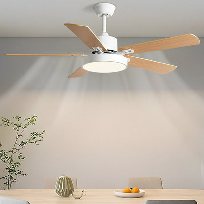 Modern Minimalist Five - leaf Frequency Conversion Ceiling Fan - Flyachilles