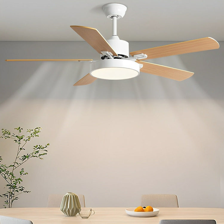 Modern Minimalist Five - leaf Frequency Conversion Ceiling Fan - Flyachilles