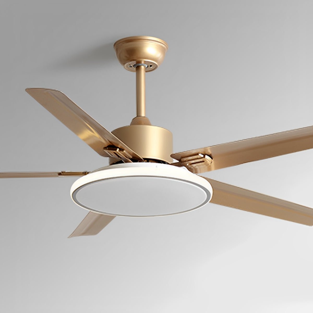 Modern Minimalist Five-leaf Stainless Steel Ceiling Fan With Light ...