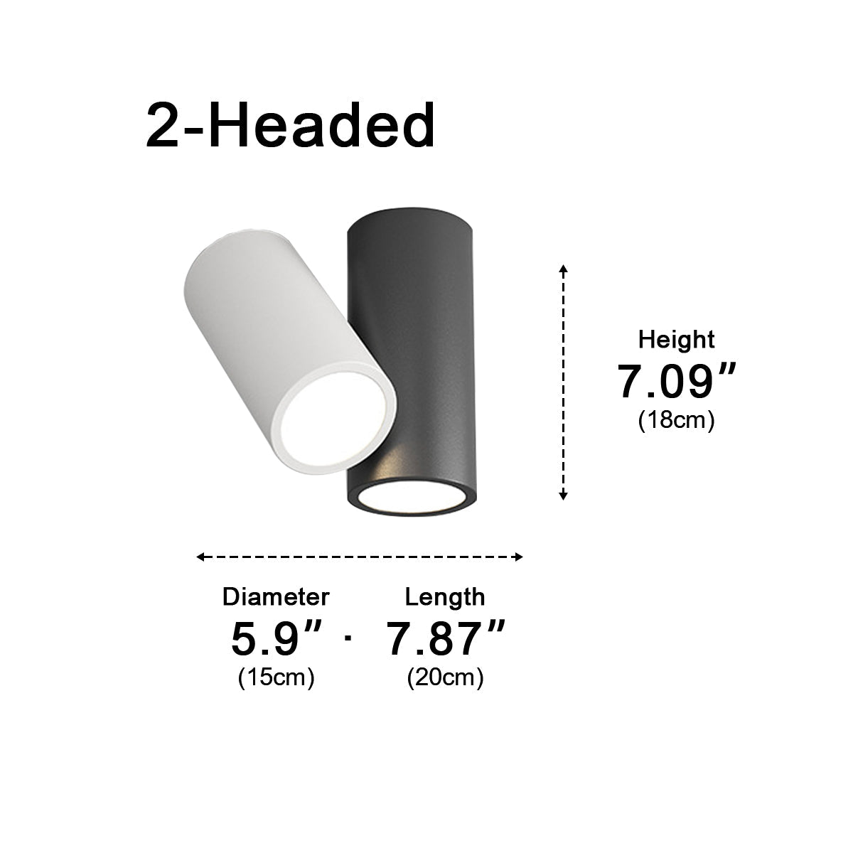 Modern Minimalist Geometric Cylinder LED Indoor Ceiling Light - Flyachilles