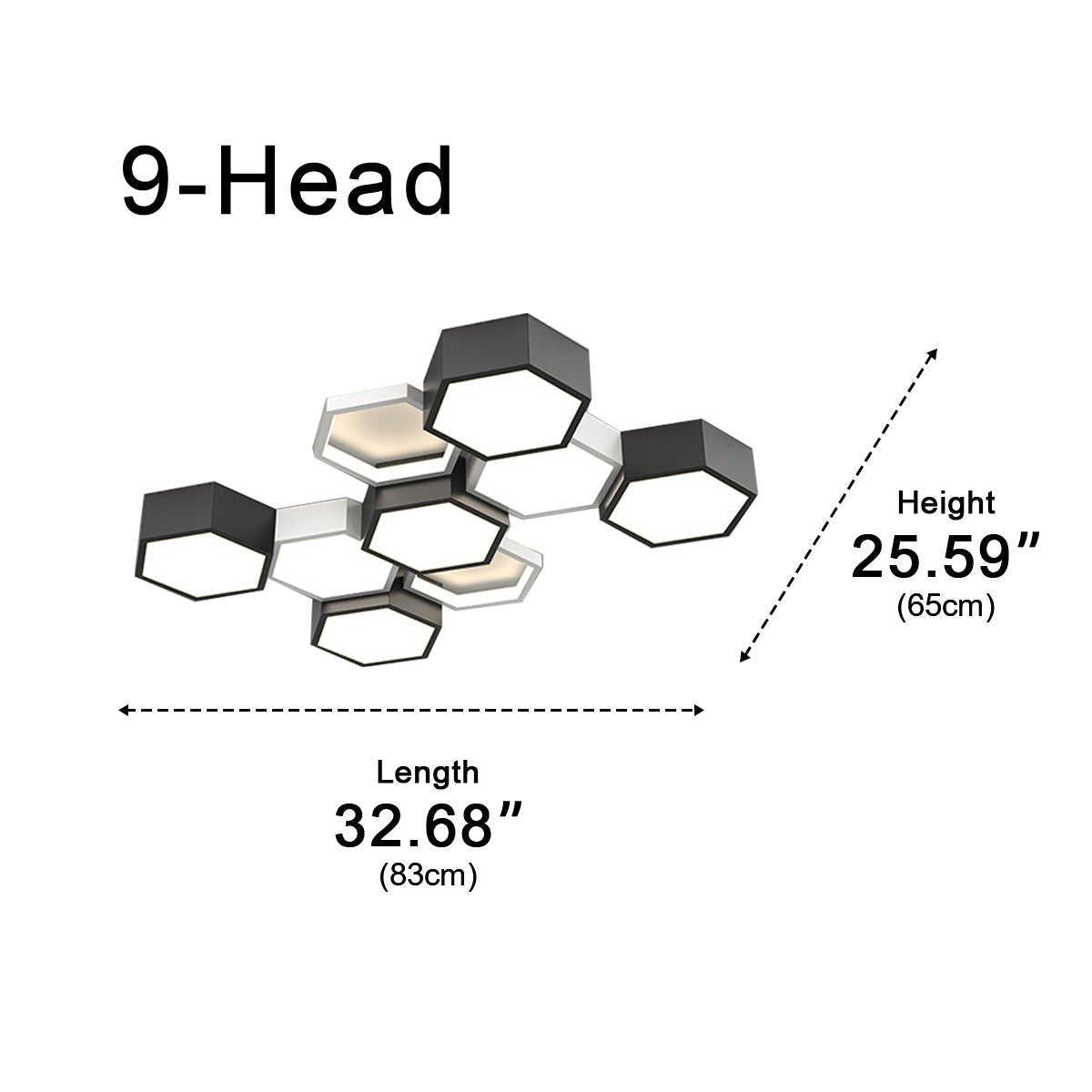 Modern Minimalist Geometric Hexagon LED Indoor Ceiling Light - Flyachilles
