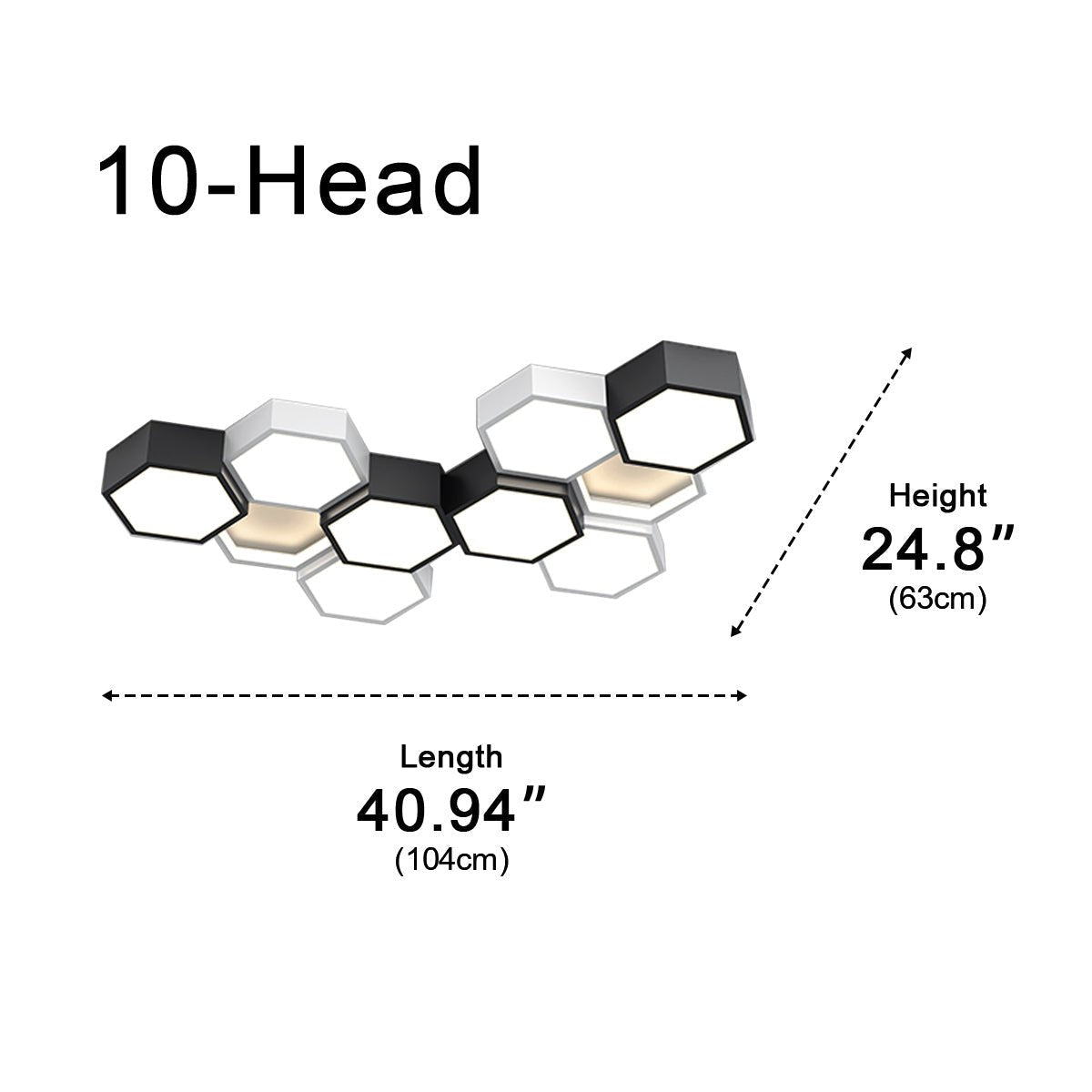 Modern Minimalist Geometric Hexagon LED Indoor Ceiling Light - Flyachilles