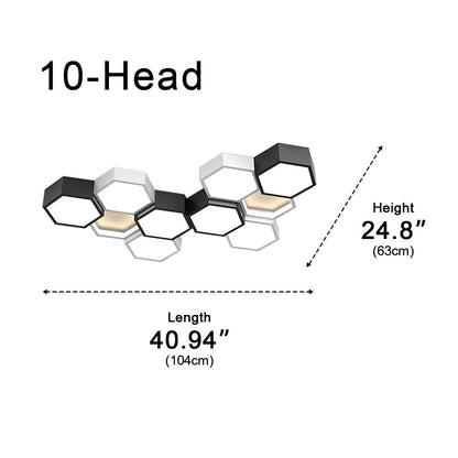 Modern Minimalist Geometric Hexagon LED Indoor Ceiling Light - Flyachilles