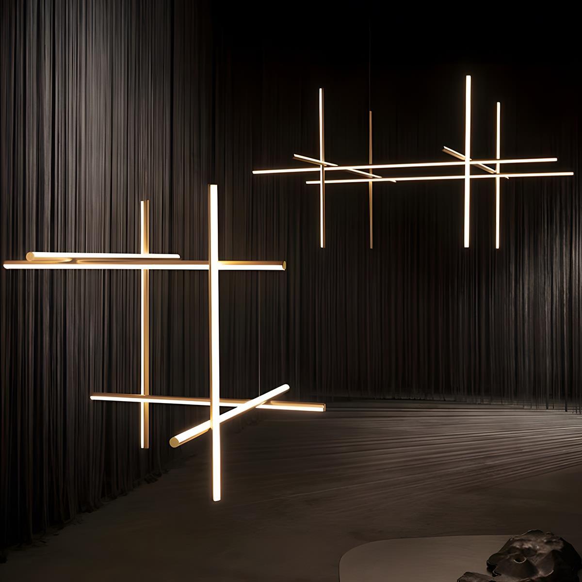 Modern Minimalist Geometric Outline Lines Light Pendant Lights - Flyachilles