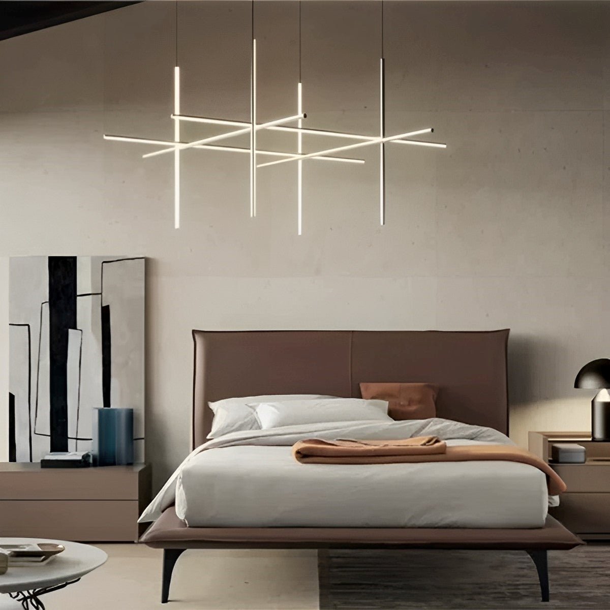 Modern Minimalist Geometric Outline Lines Light Pendant Lights - Flyachilles