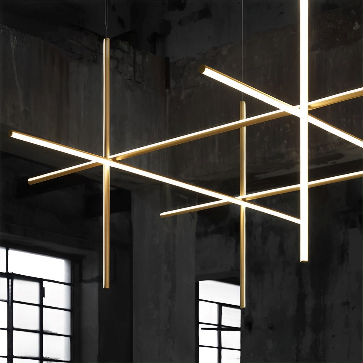 Modern Minimalist Geometric Outline Lines Light Pendant Lights - Flyachilles