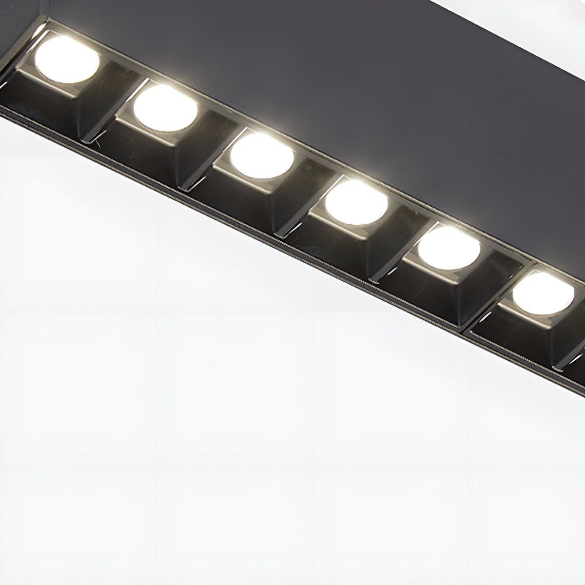 Modern Minimalist Grille LED Long Strip Pendant Lights - Flyachilles
