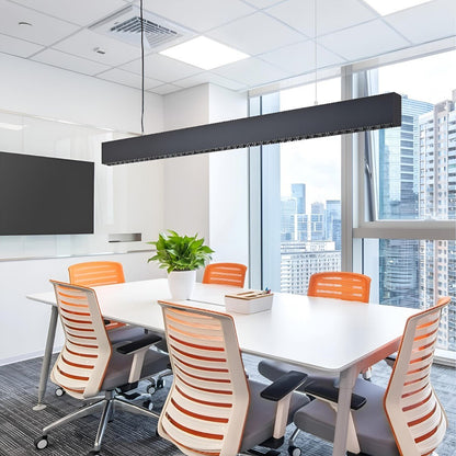 Modern Minimalist Grille LED Long Strip Pendant Lights - Flyachilles
