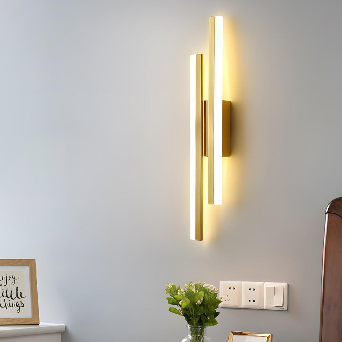 Modern Minimalist H - Shape Long Strip LED Wall Sconce - Flyachilles