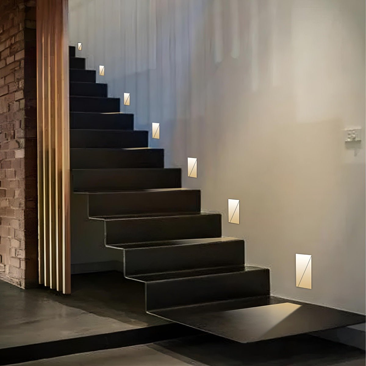 Modern Minimalist Indoor LED Recessed Stairway Wall Light - Flyachilles