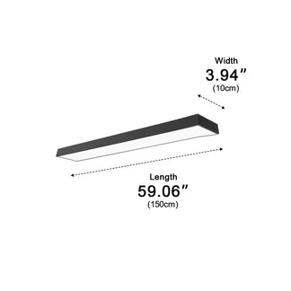Modern Sky Line Minimalist LED Long Strip Pendant Lights Ceiling Lamp ...