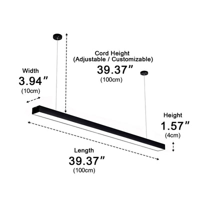 Modern Minimalist LED Long Strip Office Pendant Lights - Flyachilles