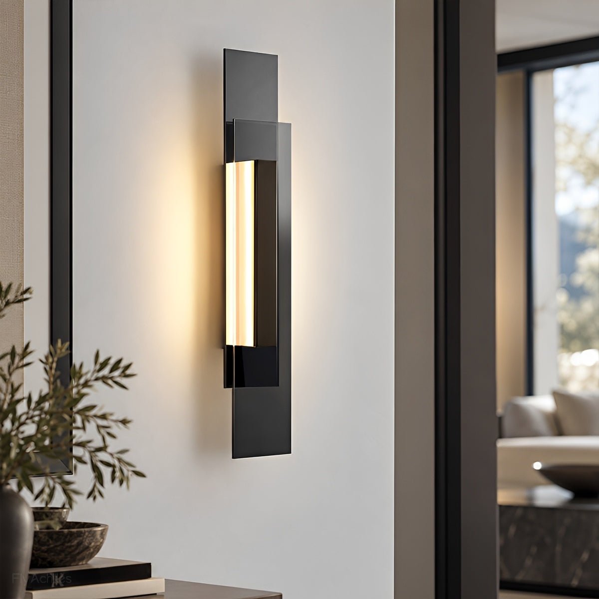 Modern Minimalist Linear Glass LED Wall Sconce - Flyachilles