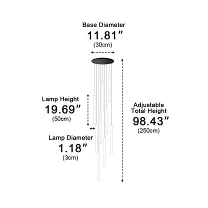 Modern Minimalist Long Strip LED Stairs Pendant Lights - Flyachilles