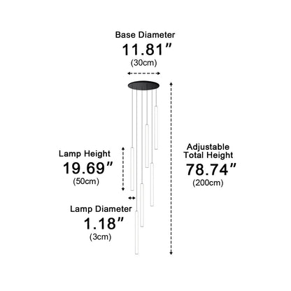 Modern Minimalist Long Strip LED Stairs Pendant Lights - Flyachilles