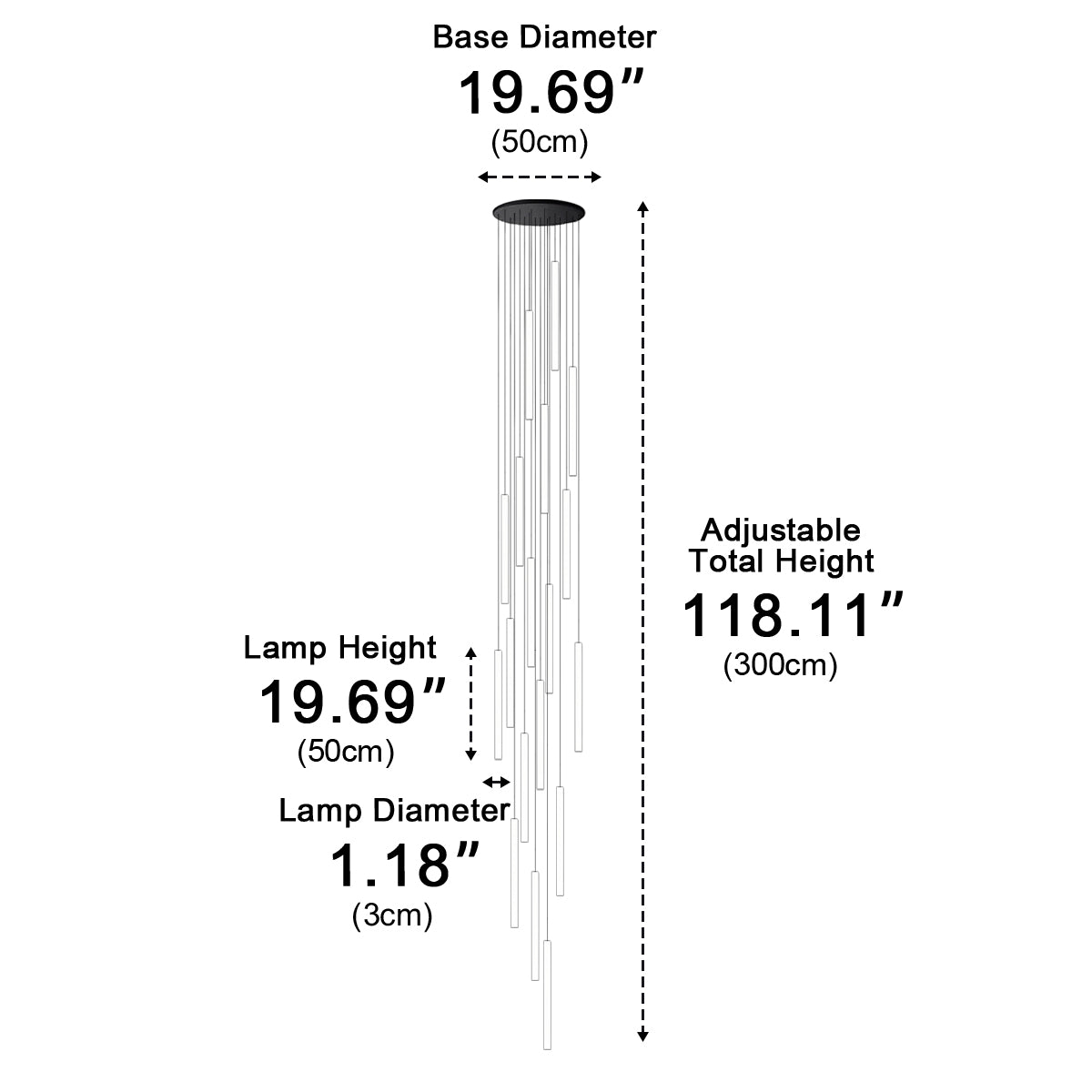 Modern Minimalist Long Strip LED Stairs Pendant Lights - Flyachilles