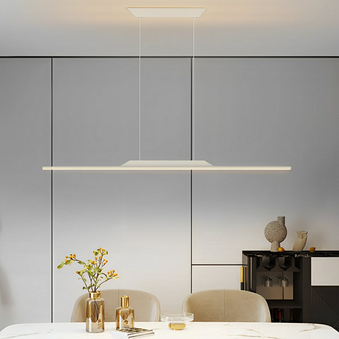 Modern Minimalist Long Strip Light LED Pendant Lights - Flyachilles