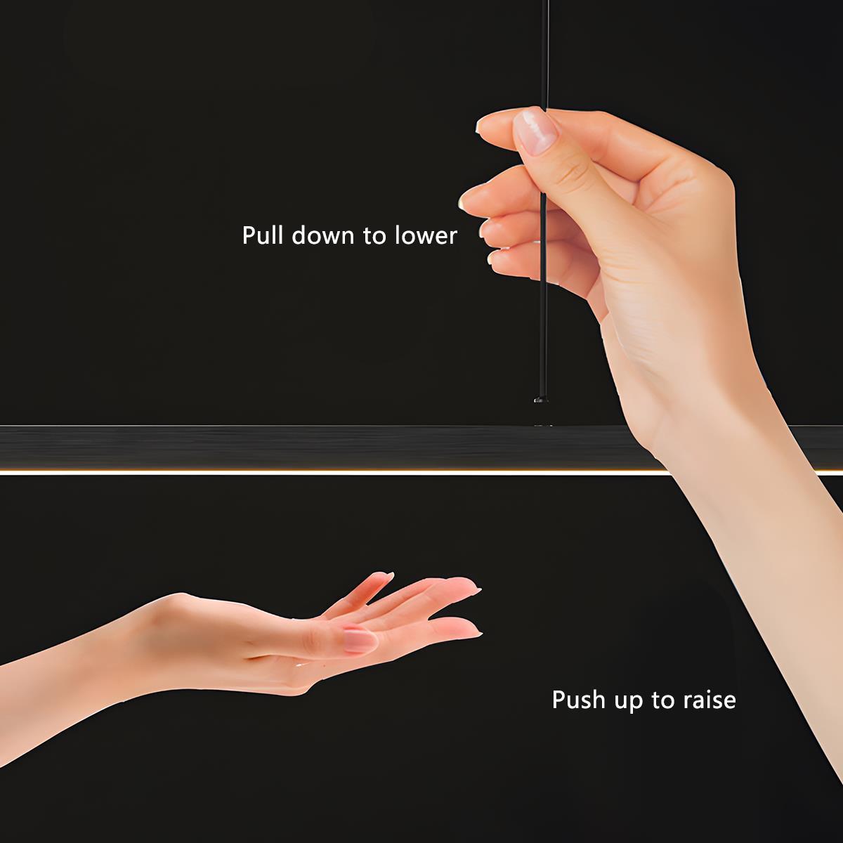 Modern Minimalist Long Strip Light Pendant Lights Up And Down ...