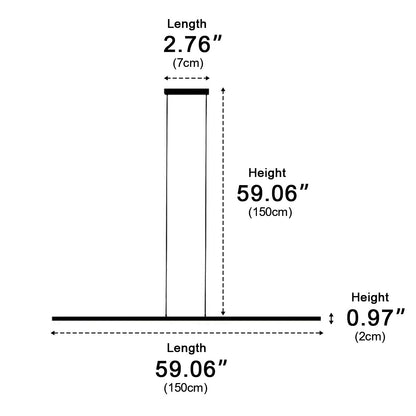 Modern Minimalist Long Strip Light Pendant Lights up and down adjustable - Flyachilles