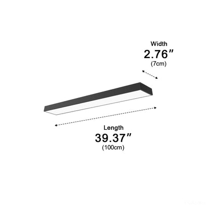Modern Minimalist Long Strip Office Suspended Pendant Lights - Flyachilles