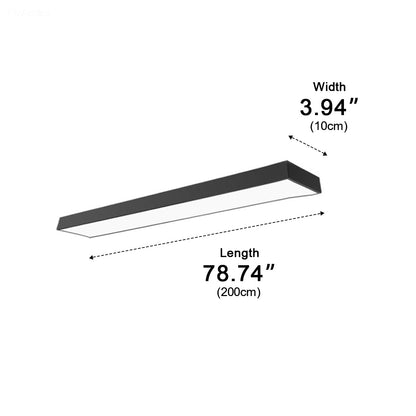 Modern Minimalist Long Strip Office Suspended Pendant Lights - Flyachilles