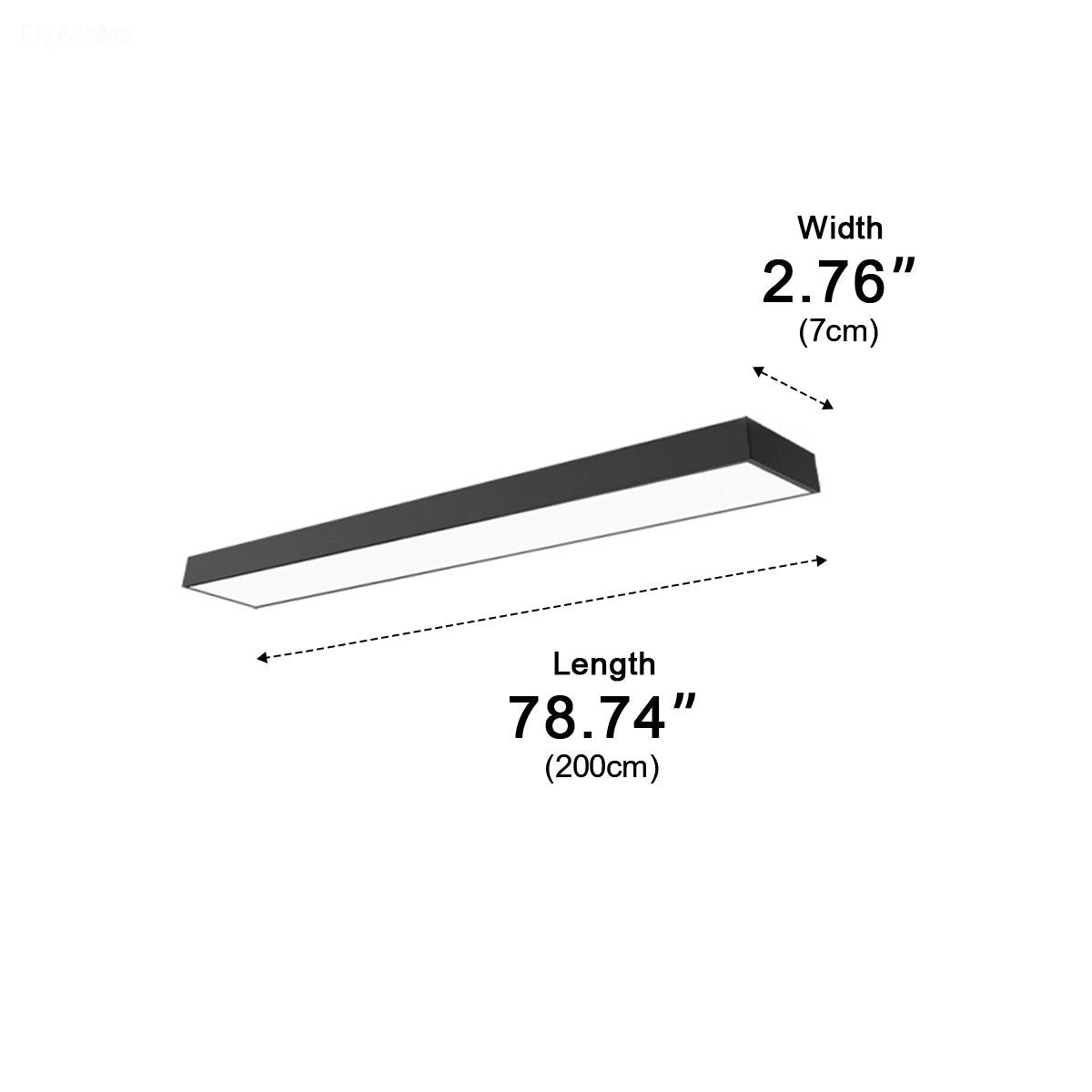 Modern Minimalist Long Strip Office Suspended Pendant Lights - Flyachilles