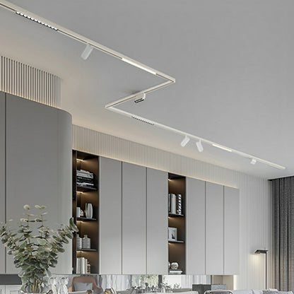Modern Minimalist Mainless Lighting Magnetic DIY Track LED Recessed Ceiling Light - Flyachilles