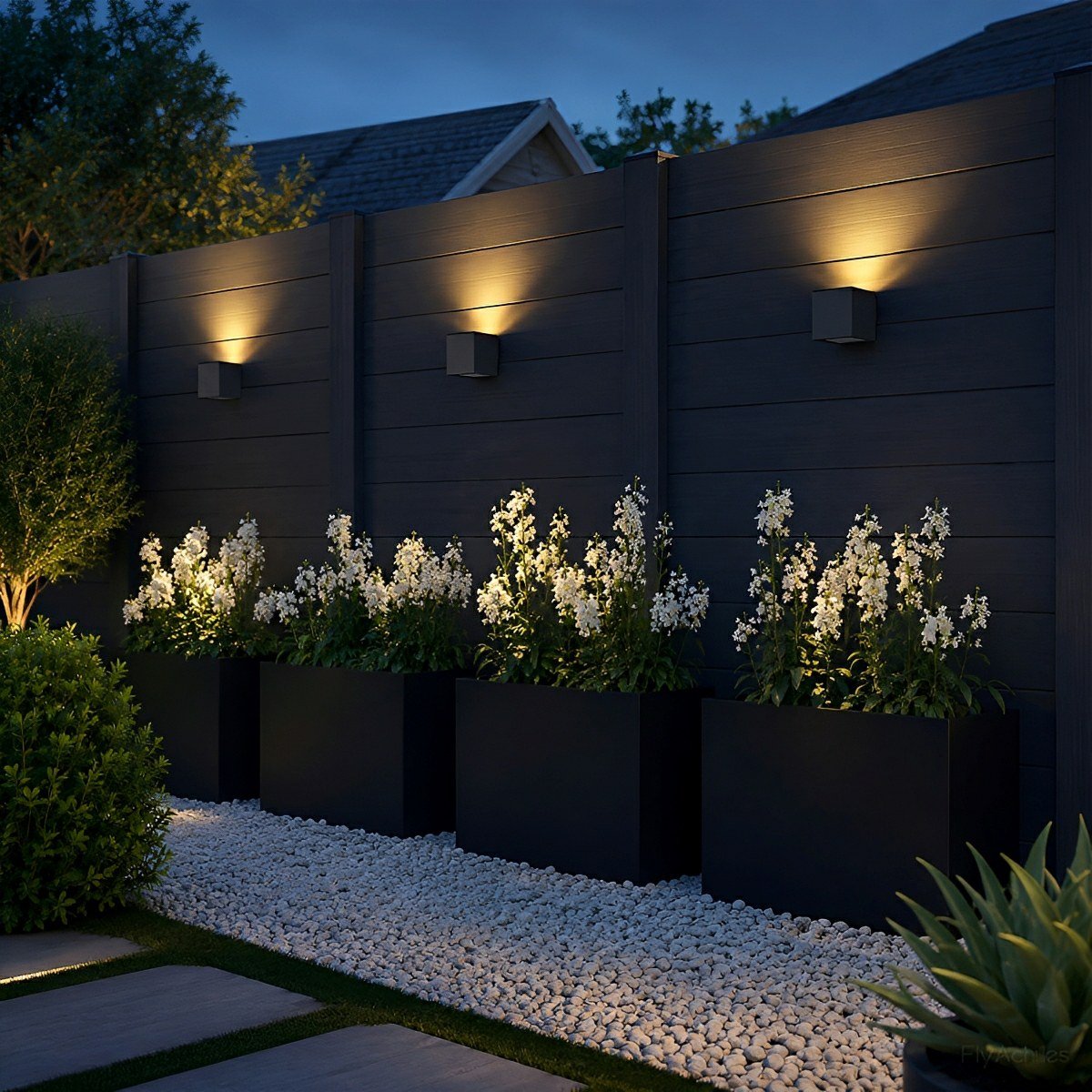 Modern Minimalist Outdoor LED Waterproof Exterior Wall Light for Courtyard Fence - Flyachilles