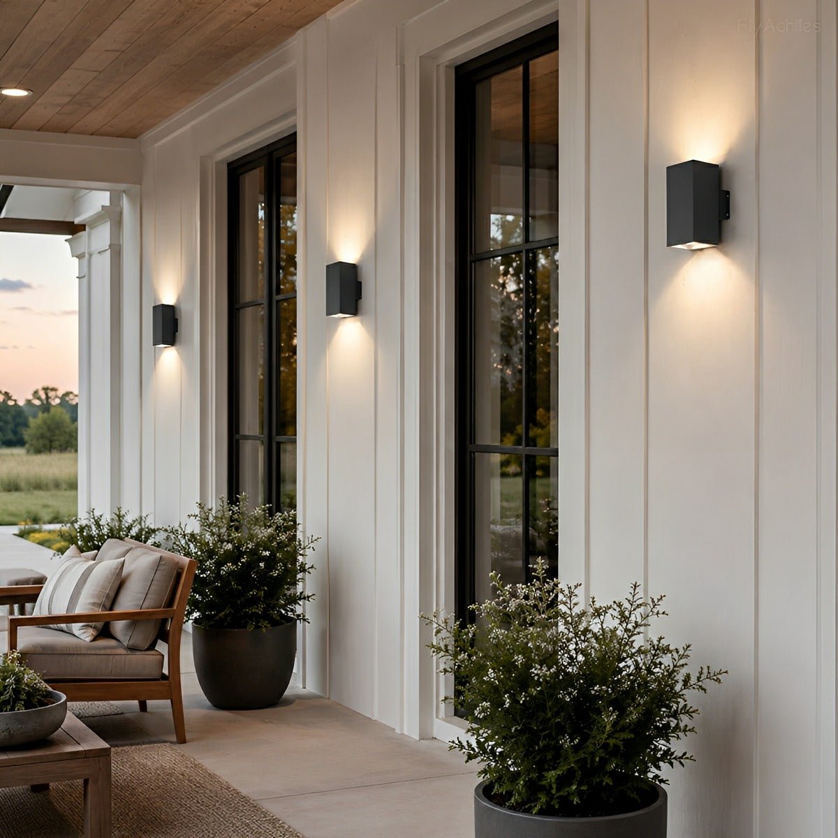 Modern Minimalist Outdoor LED Waterproof Exterior Wall Light for Courtyard Fence - Flyachilles