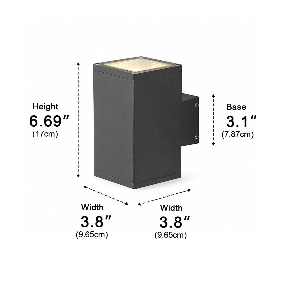 Modern Minimalist Outdoor LED Waterproof Exterior Wall Light for Courtyard Fence - Flyachilles