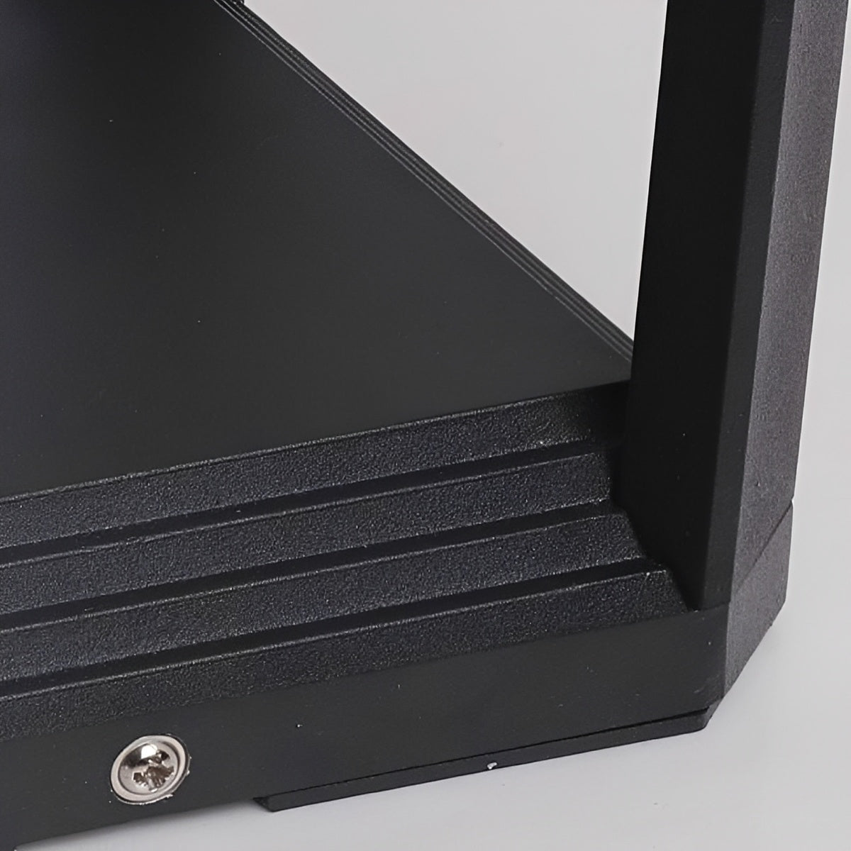 Modern Minimalist Rectangle Hollow Waterproof Black Pathway Post Light - Flyachilles