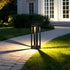 Modern Minimalist Rectangle Hollow Waterproof Black Pathway Post Light - Flyachilles
