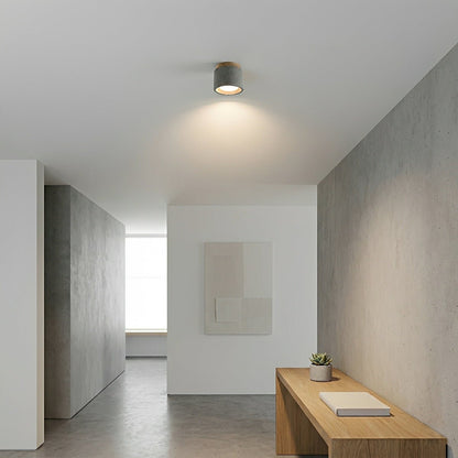 Modern Minimalist Round Concrete LED Ceiling Lights - Flyachilles