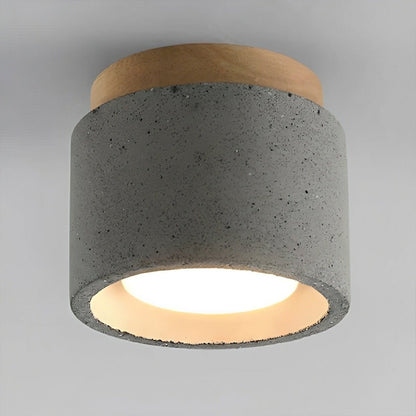 Modern Minimalist Round Concrete LED Ceiling Lights - Flyachilles