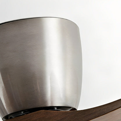 Modern Minimalist Sculptural DC Motor Reverse Ceiling Fan with Light - Flyachilles