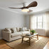 Modern Minimalist Sculptural DC Motor Reverse Ceiling Fan with Light - Flyachilles