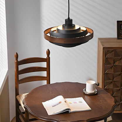 Modern Minimalist Shaded Drum Pendant Light - Flyachilles