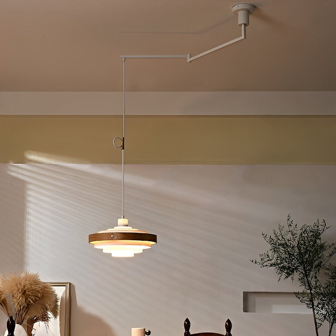 Modern Minimalist Shaded Drum Pendant Light - Flyachilles