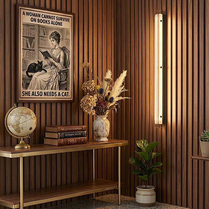 Modern Minimalist Slim Vertical LED Linear Wall Sconce - Flyachilles