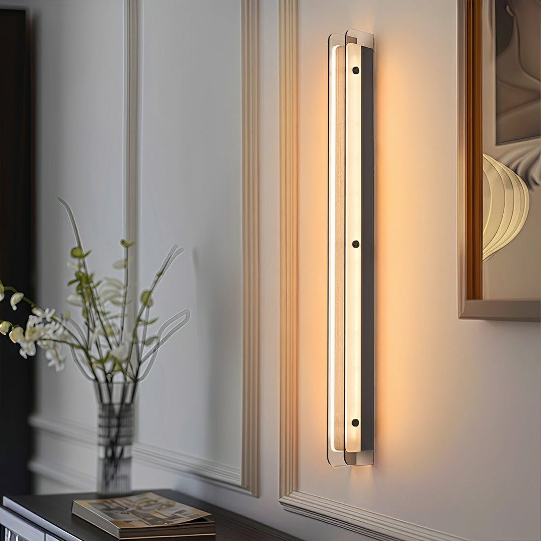 Modern Minimalist Slim Vertical LED Linear Wall Sconce - Flyachilles