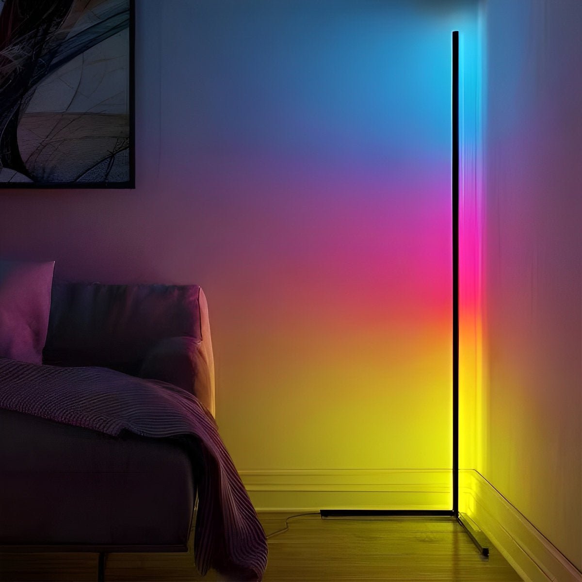 Modern Minimalist Smart LED Corner Floor Lamp Ambient Lightning - Flyachilles