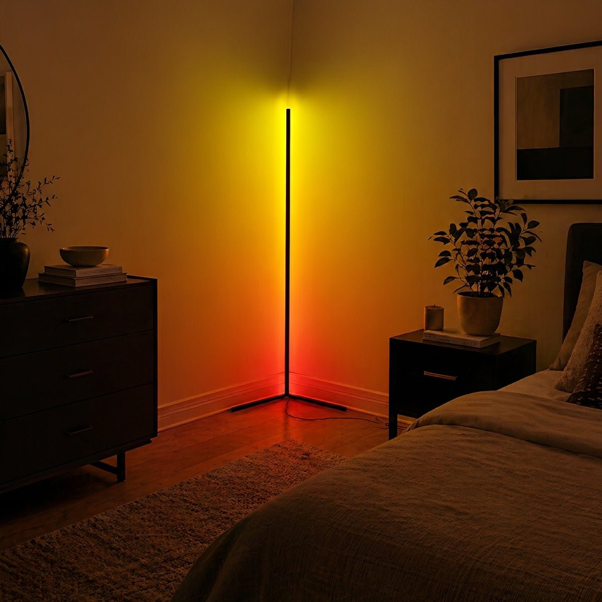 Modern Minimalist Smart LED Corner Floor Lamp Ambient Lightning - Flyachilles