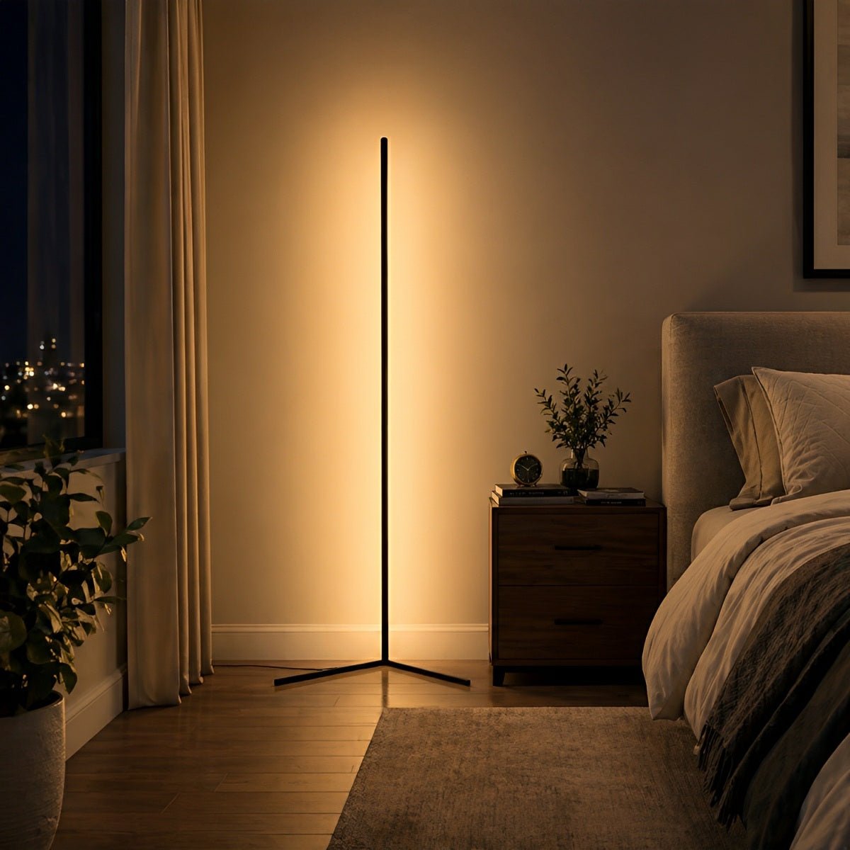 Modern Minimalist Smart LED Corner Floor Lamp Ambient Lightning - Flyachilles