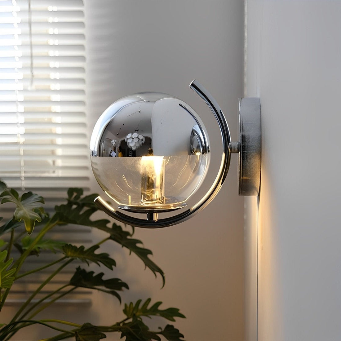 Modern Minimalist Space age Silver Wall Sconces Lights - Flyachilles