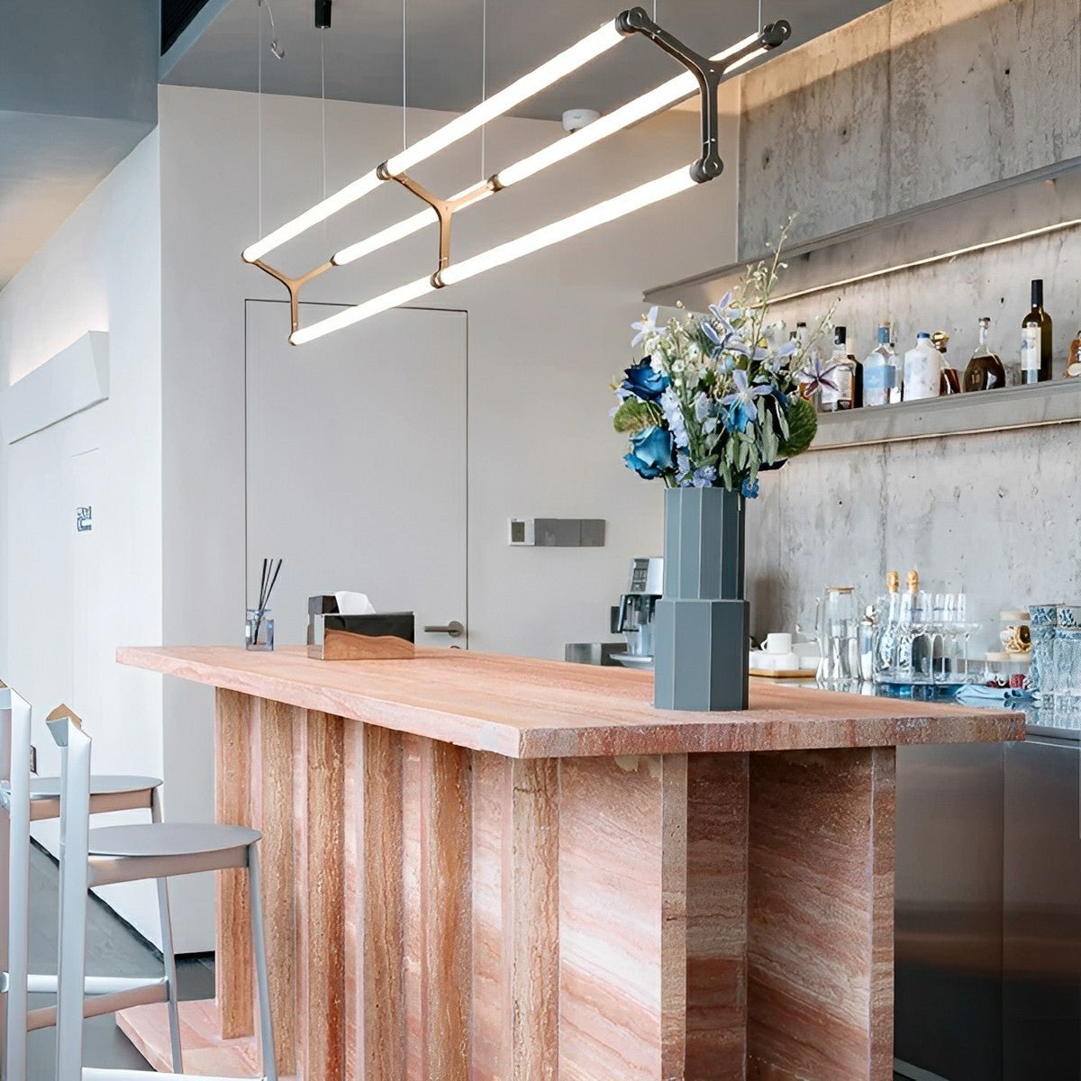 Modern Minimalist Three Forks Long Strip LED Pendant Lights - Flyachilles
