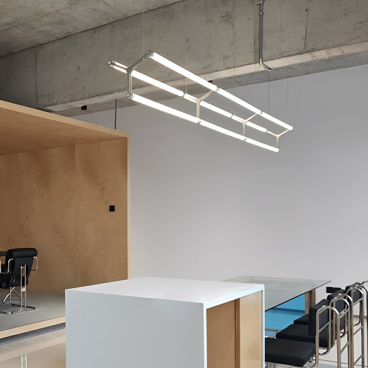 Modern Minimalist Three Forks Long Strip LED Pendant Lights - Flyachilles