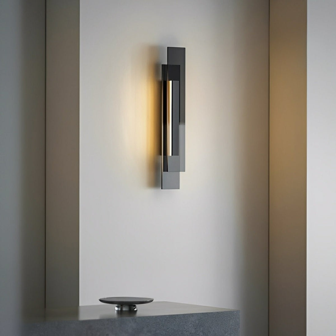 Modern Minimalist Tiered Glass LED Wall Sconce - Flyachilles
