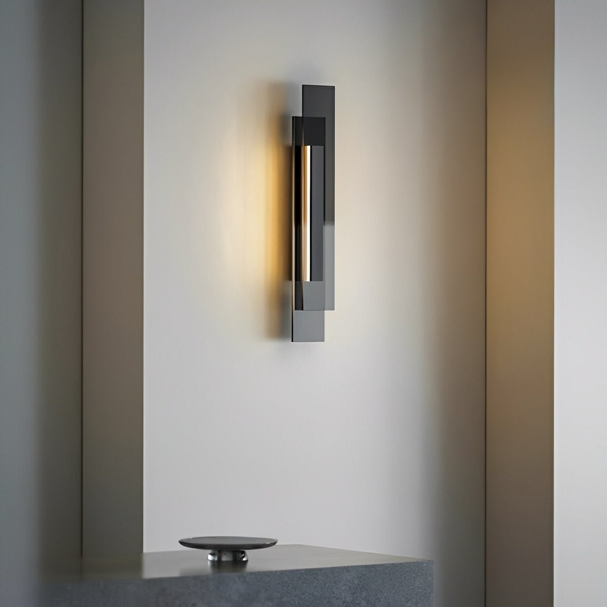 Modern Minimalist Tiered Glass LED Wall Sconce - Flyachilles